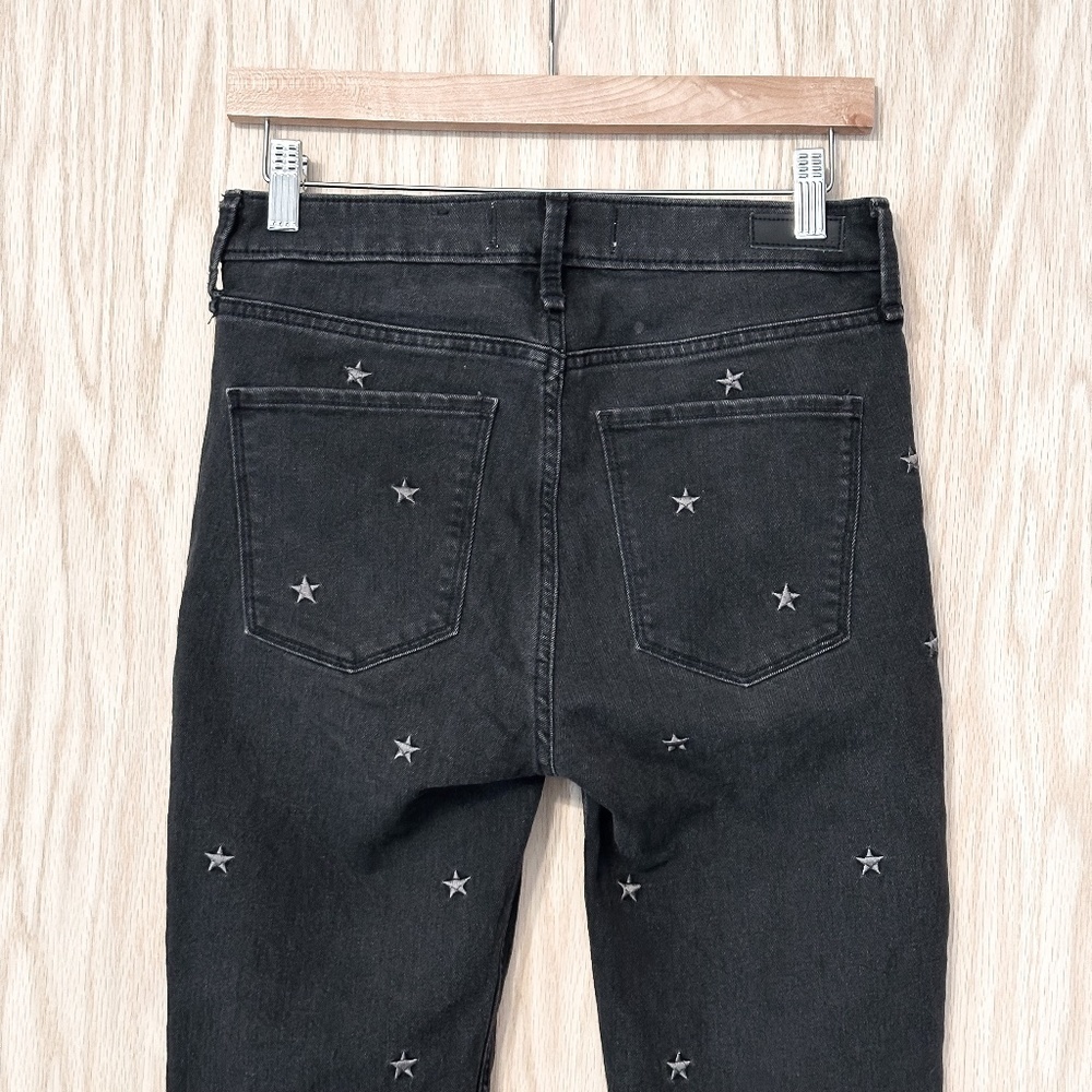 A&F Black Star Embroidered High Rise Skinny Jeans Star - Picture 6 of 8